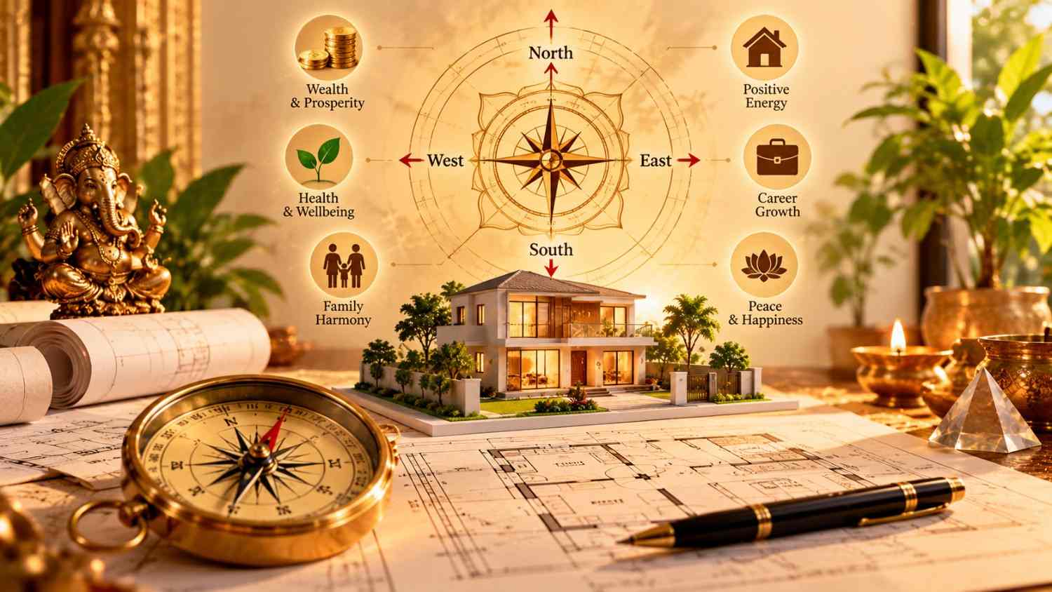 Vastu consultation with a home layout and directions
